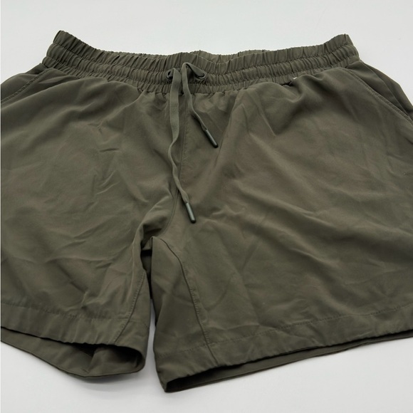 Mondetta Women's Athletic Shorts Burnt Olive Green Stretch Woven Size Medium - Picture 1 of 8